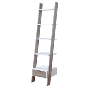 Sarantino Mira 5-tier Ladder Shelf In White And Grey Oak V240-LDS-120-06-WHOK