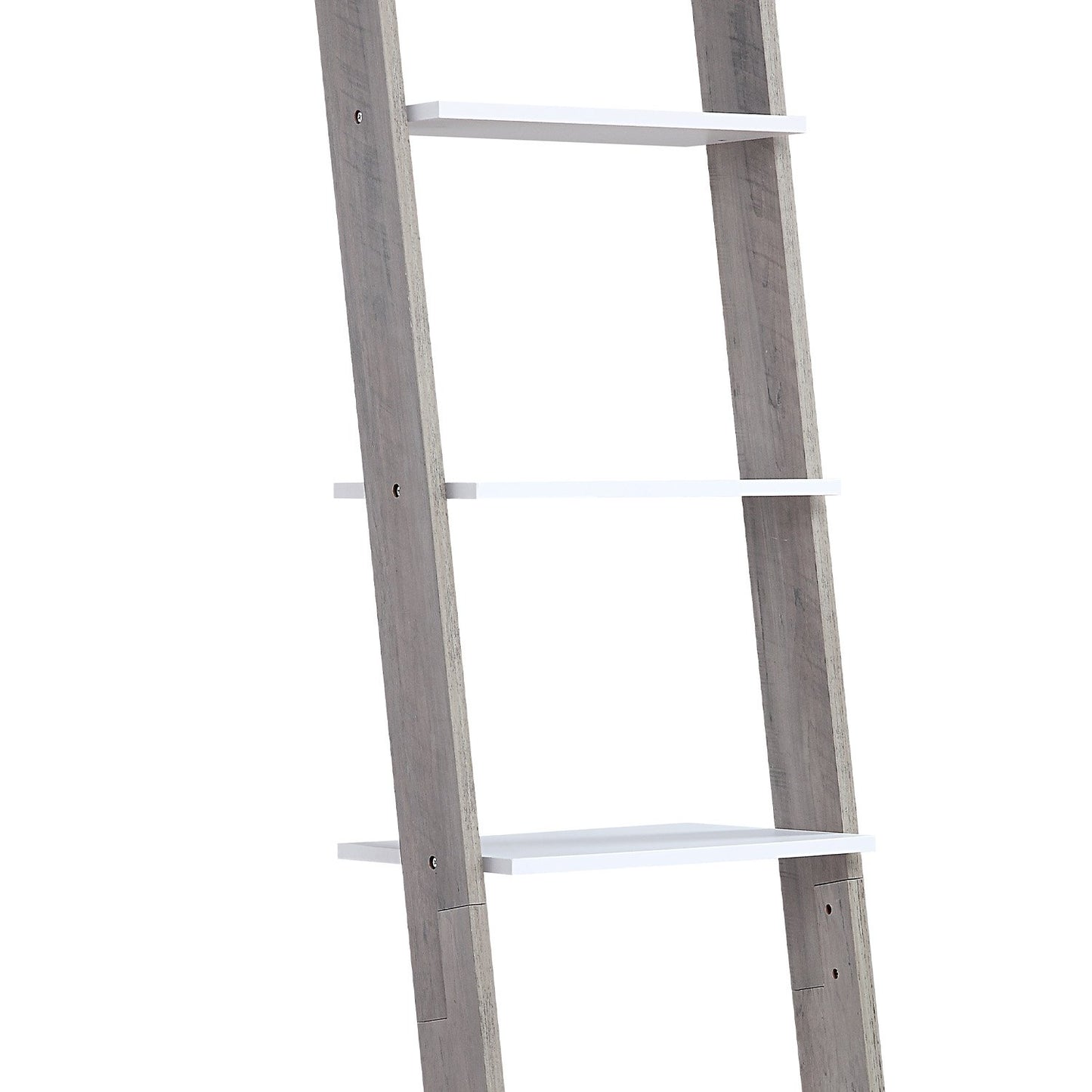Sarantino Mira 5-tier Ladder Shelf In White And Grey Oak V240-LDS-120-06-WHOK
