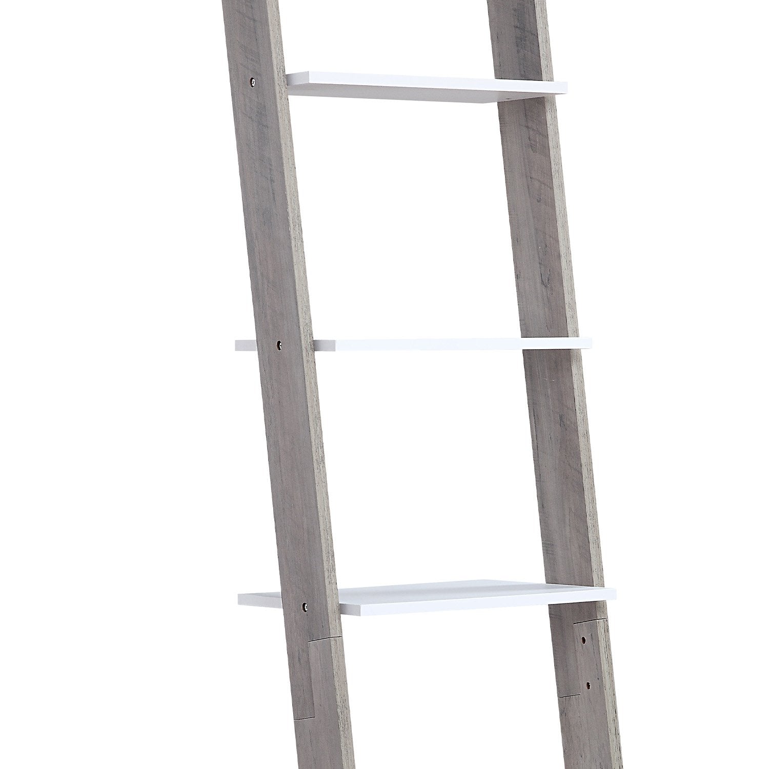 Sarantino Mira 5-tier Ladder Shelf In White And Grey Oak V240-LDS-120-06-WHOK