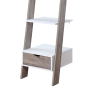 Sarantino Mira 5-tier Ladder Shelf In White And Grey Oak V240-LDS-120-06-WHOK