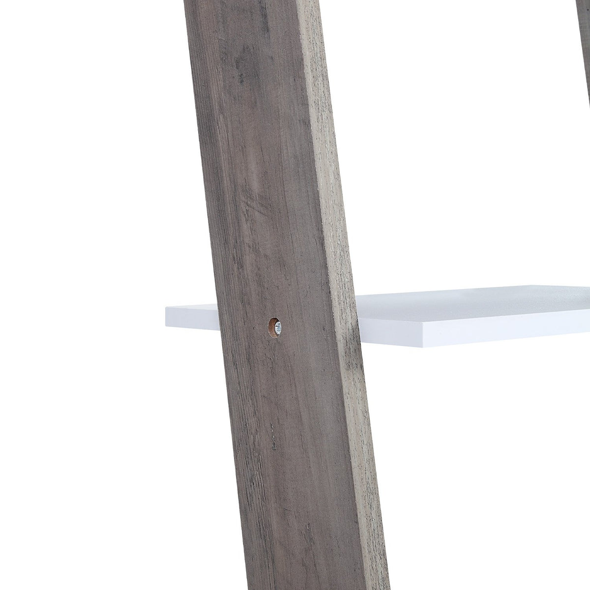 Sarantino Mira 5-tier Ladder Shelf In White And Grey Oak V240-LDS-120-06-WHOK