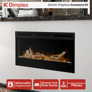 Dimplex 34-inch Linear Fireplace Driftwood and River Rock Accessory Package V240-LF34DWS-KIT