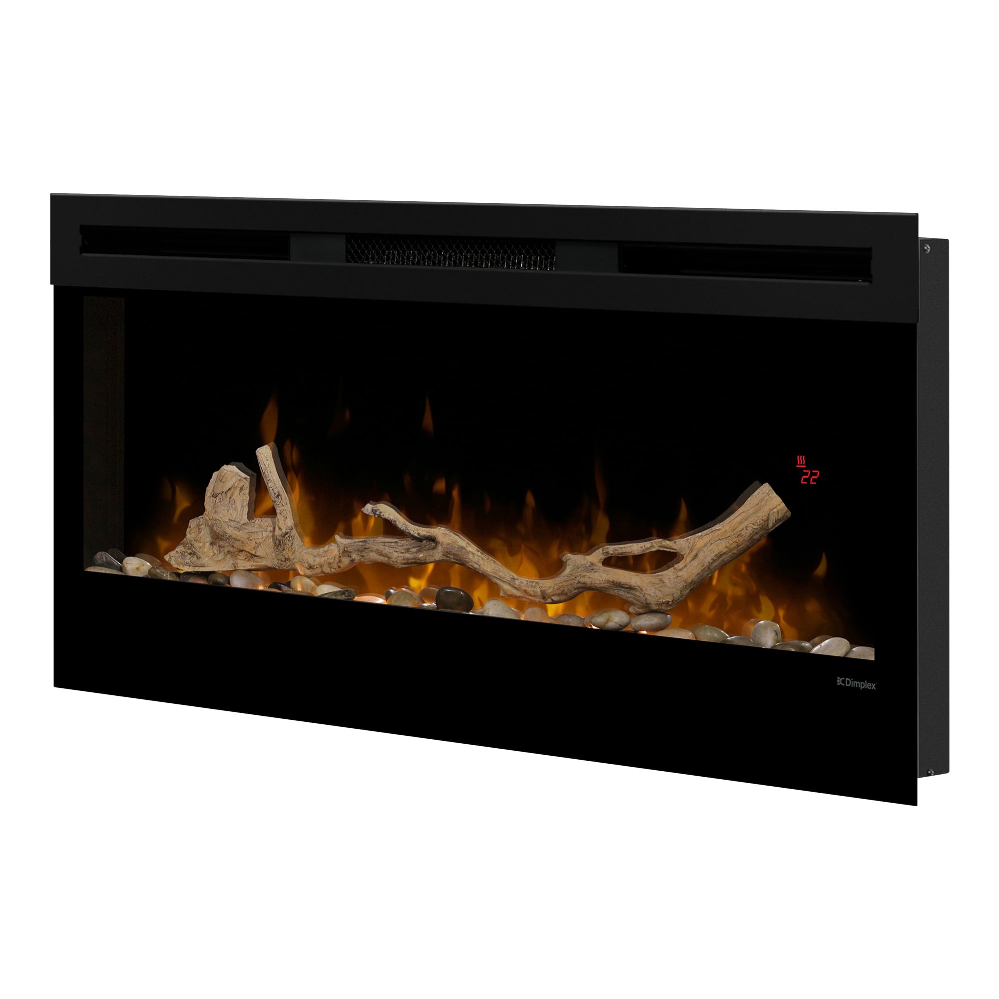 Dimplex 34-inch Linear Fireplace Driftwood and River Rock Accessory Package V240-LF34DWS-KIT