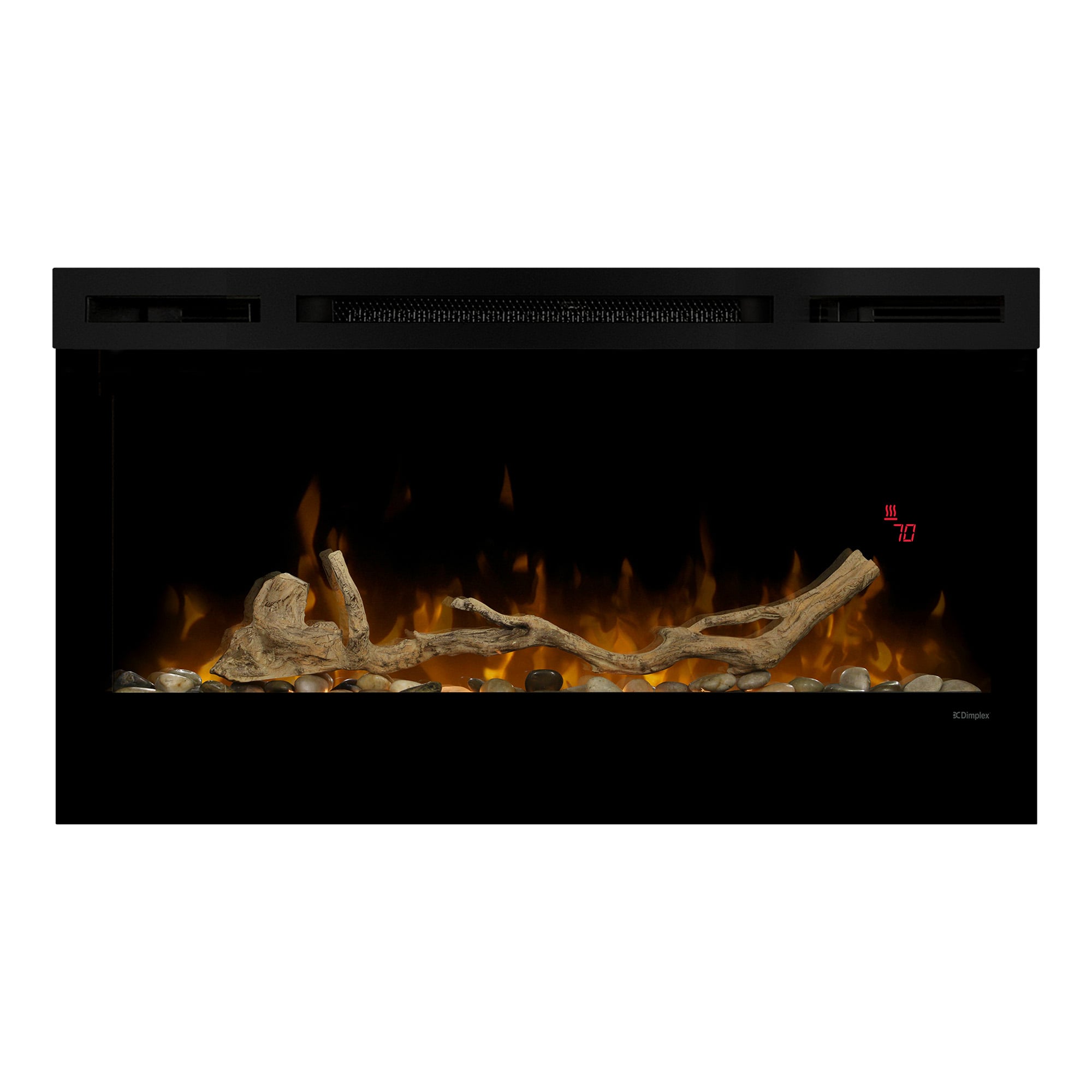 Dimplex 34-inch Linear Fireplace Driftwood and River Rock Accessory Package V240-LF34DWS-KIT