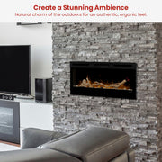 Dimplex 34-inch Linear Fireplace Driftwood and River Rock Accessory Package V240-LF34DWS-KIT