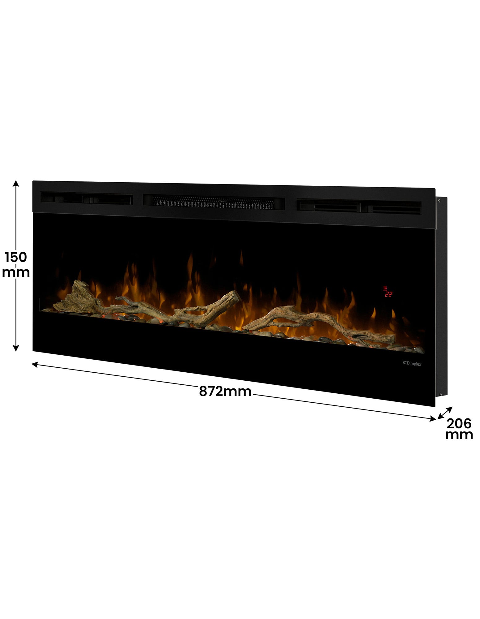 Dimplex 50-inch Linear Fireplace Driftwood and River Rock Accessory Package V240-LF50DWS-KIT