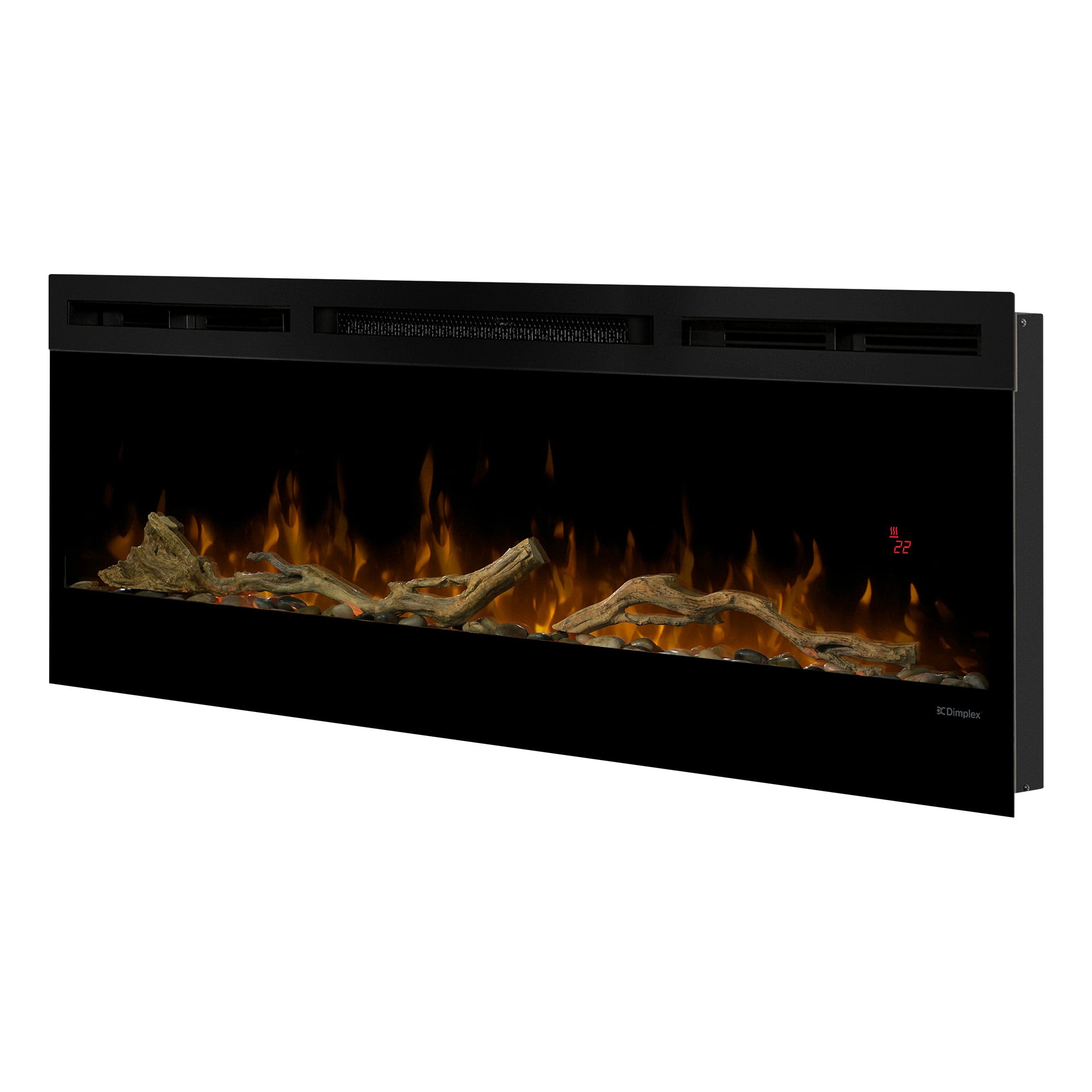 Dimplex 74-inch Linear Fireplace Driftwood and River Rock Accessory Package V240-LF74DWS-KIT