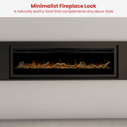 Dimplex 74-inch Linear Fireplace Driftwood and River Rock Accessory Package V240-LF74DWS-KIT