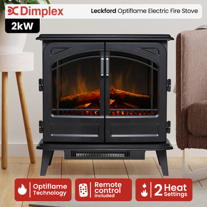 Dimplex Leckford Optiflame Electric Fire Stove - 2kW V240-LKD20-AU