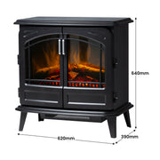 Dimplex Leckford Optiflame Electric Fire Stove - 2kW V240-LKD20-AU