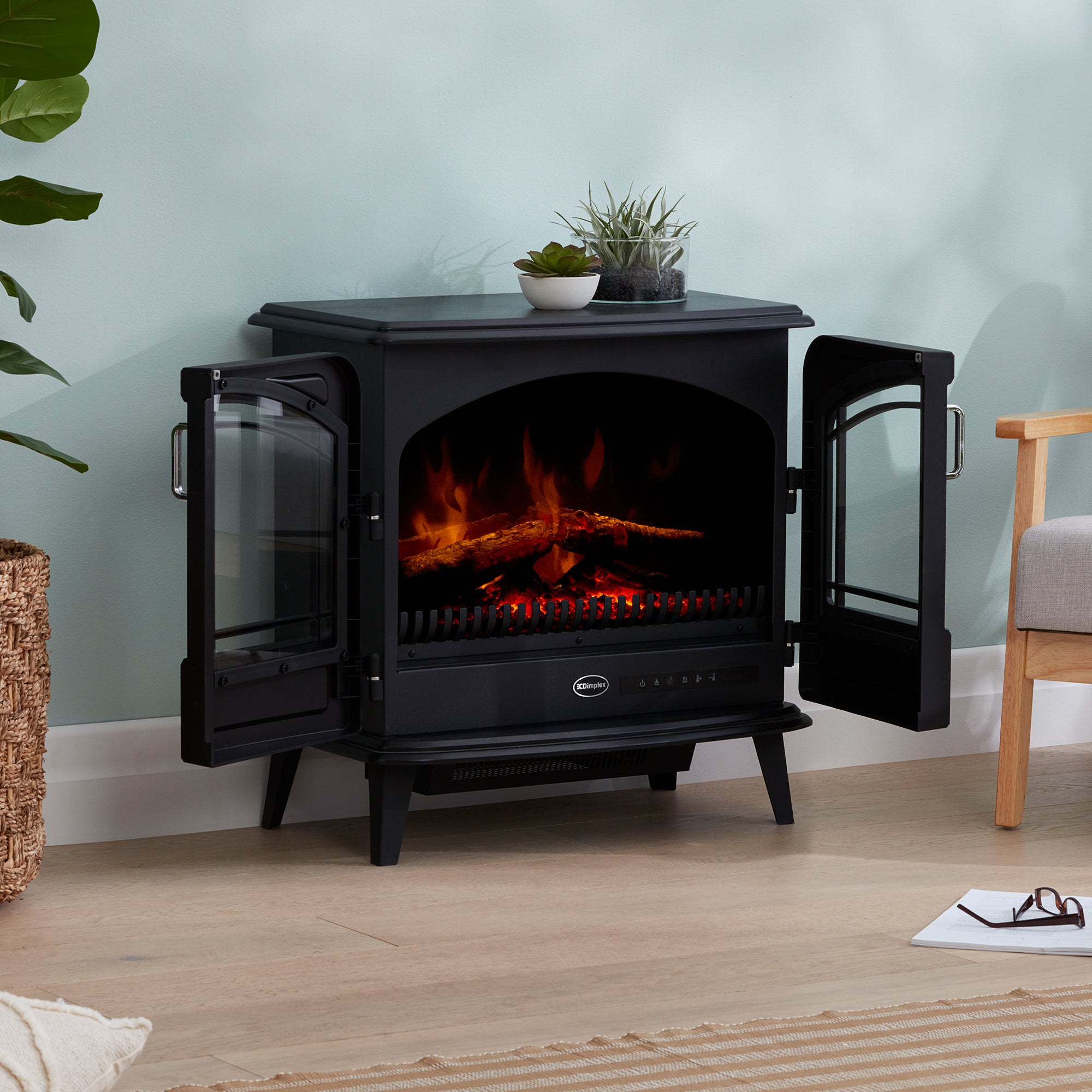 Dimplex Leckford Optiflame Electric Fire Stove - 2kW V240-LKD20-AU