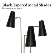Sarantino Three Metal Shade Floor Lamp V240-LMP-MLM-1137