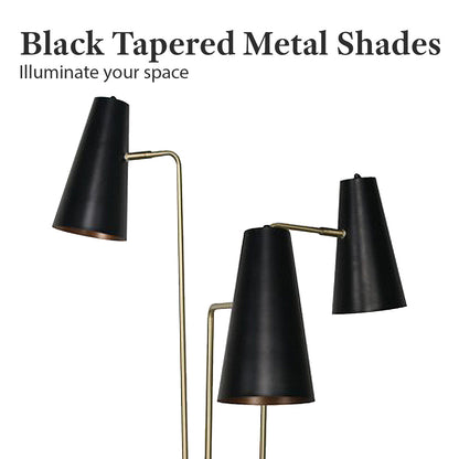 Sarantino Three Metal Shade Floor Lamp V240-LMP-MLM-1137