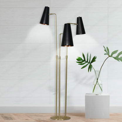 Sarantino Three Metal Shade Floor Lamp V240-LMP-MLM-1137