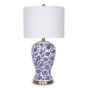 Sarantino Table Lamp Ceramic Floral Base Cotton Drum Shade V240-LMP-MLM-260