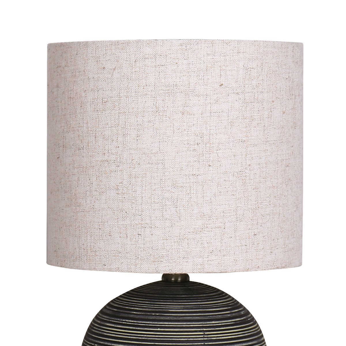 Sarantino Ceramic Table Lamp With Striped Pattern In Antique Black V240-LMP-MLM-4502