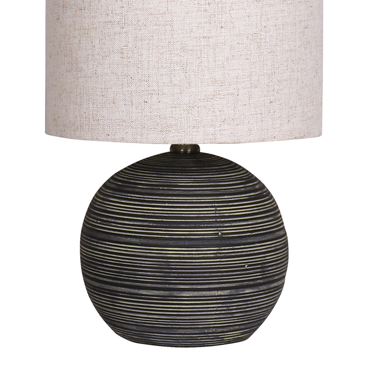 Sarantino Ceramic Table Lamp With Striped Pattern In Antique Black V240-LMP-MLM-4502