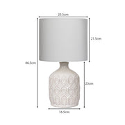 Sarantino Ceramic Table Lamp In Cream V240-LMP-MLM-4504