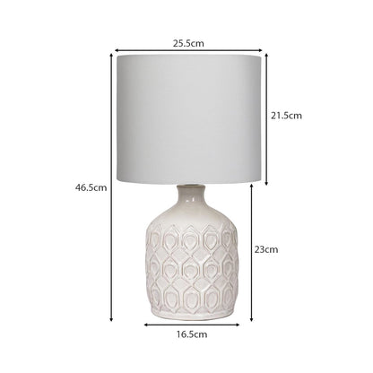 Sarantino Ceramic Table Lamp In Cream V240-LMP-MLM-4504
