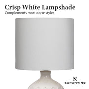 Sarantino Ceramic Table Lamp In Cream V240-LMP-MLM-4504