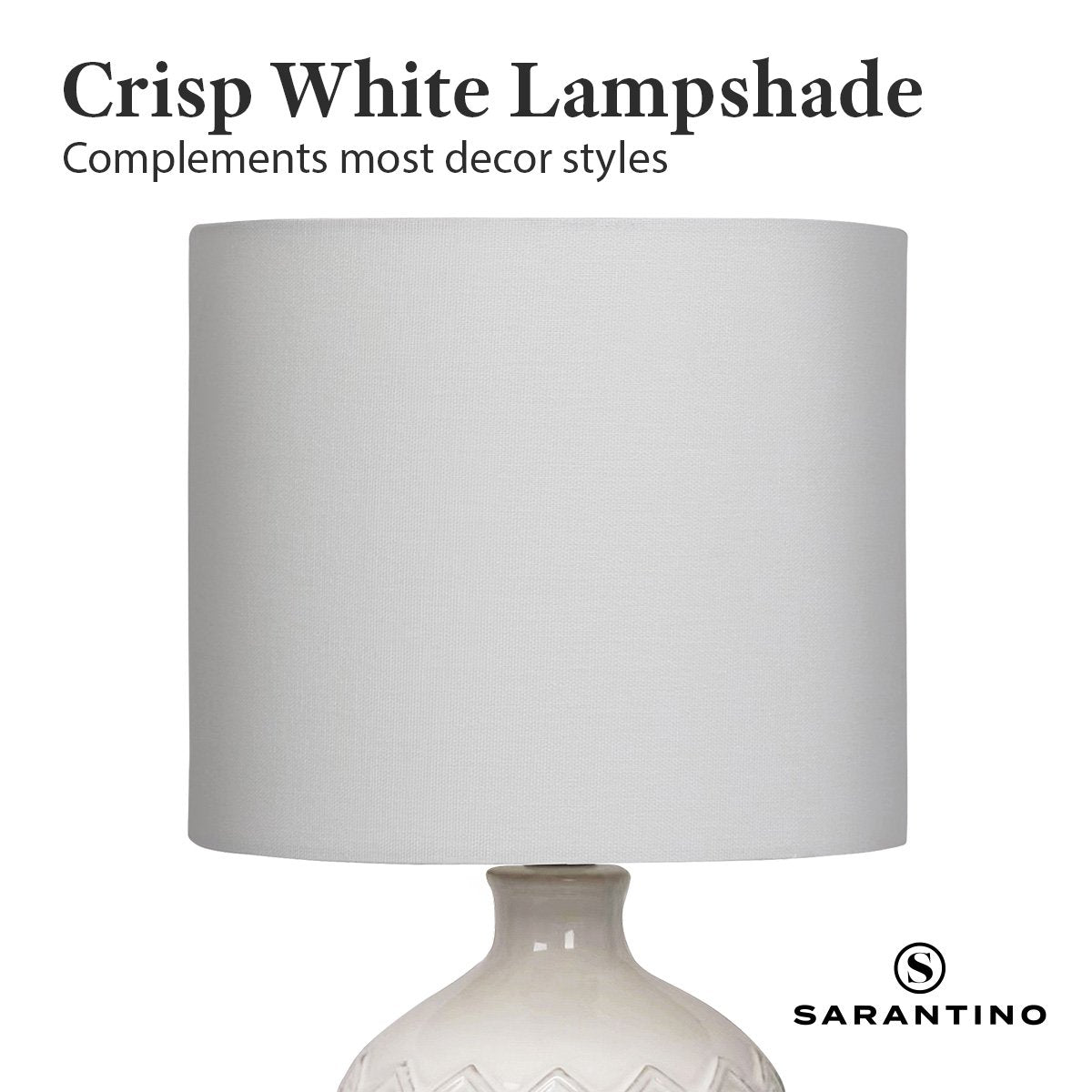 Sarantino Ceramic Table Lamp In Cream V240-LMP-MLM-4504
