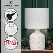 Sarantino Ceramic Table Lamp In Cream V240-LMP-MLM-4504
