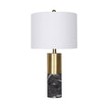 Sarantino Metal and Marble Table Lamp in Black V240-LMP-MLM-4550-BK