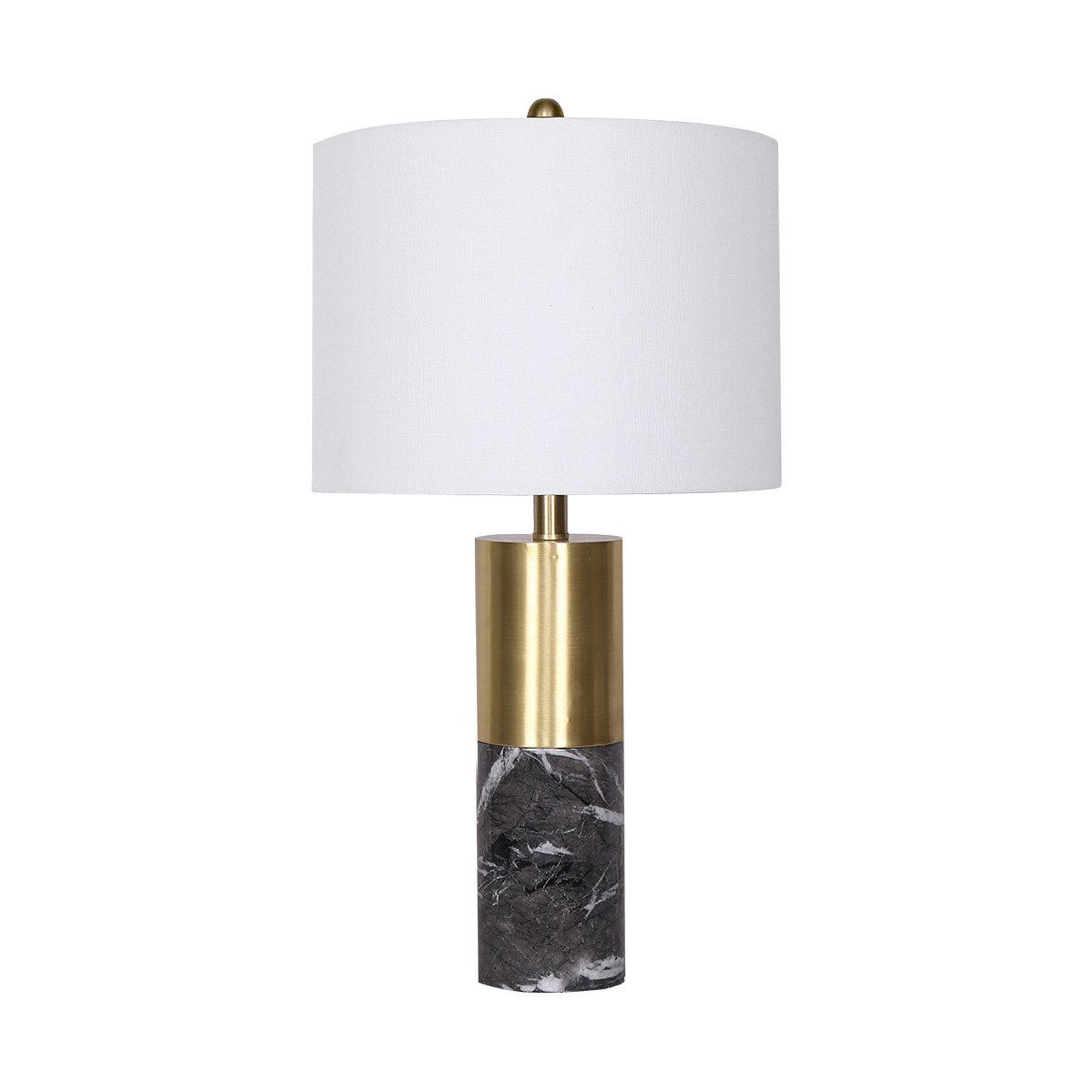 Sarantino Metal and Marble Table Lamp in Black V240-LMP-MLM-4550-BK