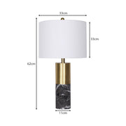 Sarantino Metal and Marble Table Lamp in Black V240-LMP-MLM-4550-BK