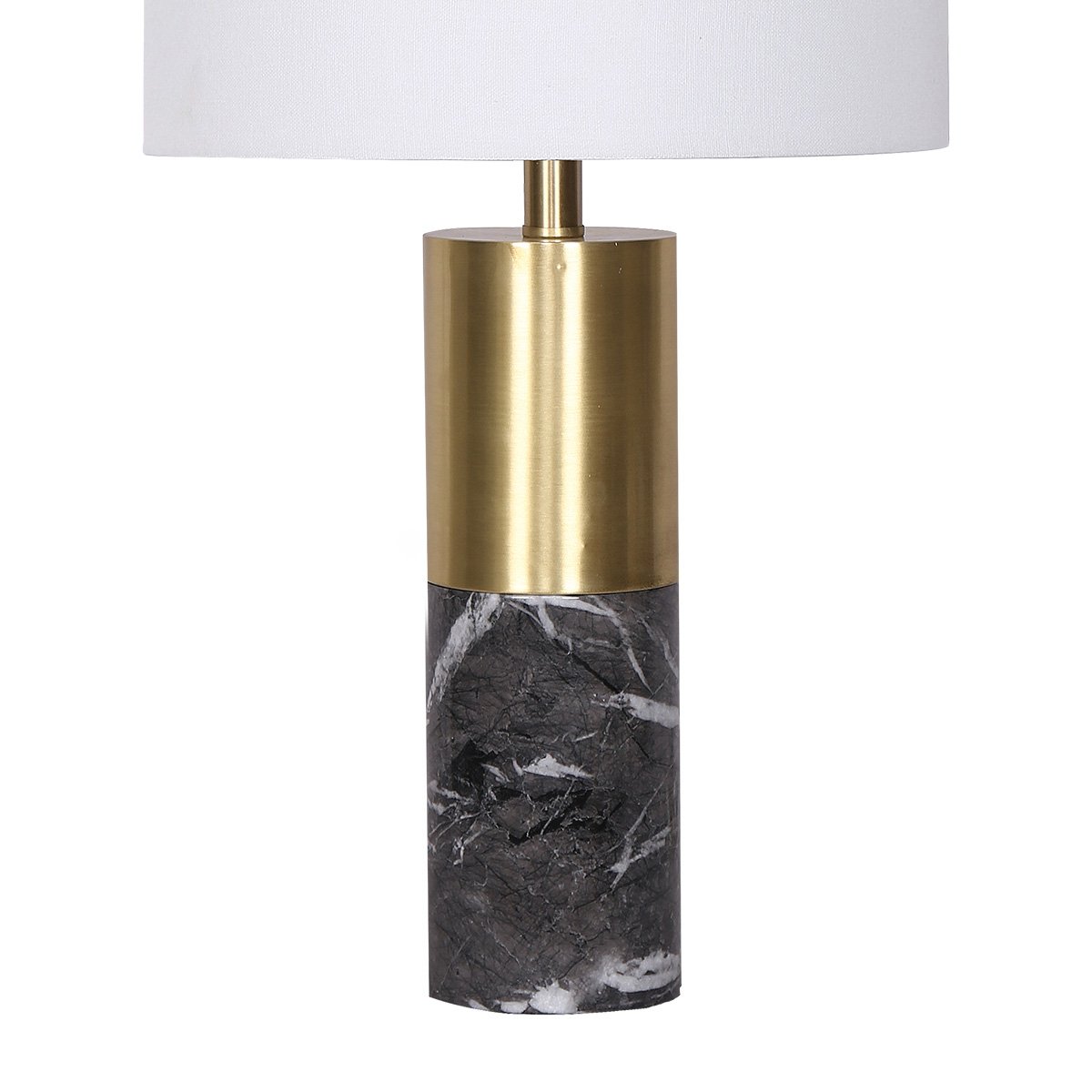 Sarantino Metal and Marble Table Lamp in Black V240-LMP-MLM-4550-BK