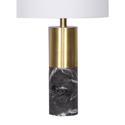 Sarantino Metal and Marble Table Lamp in Black V240-LMP-MLM-4550-BK