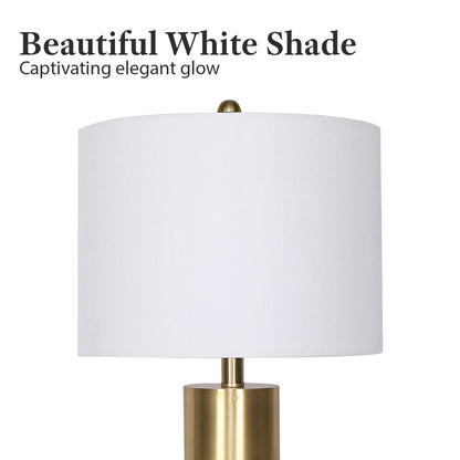 Sarantino Metal and Marble Table Lamp in Black V240-LMP-MLM-4550-BK