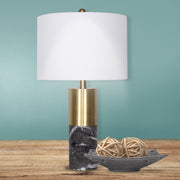 Sarantino Metal and Marble Table Lamp in Black V240-LMP-MLM-4550-BK