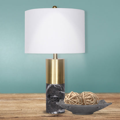 Sarantino Metal and Marble Table Lamp in Black V240-LMP-MLM-4550-BK