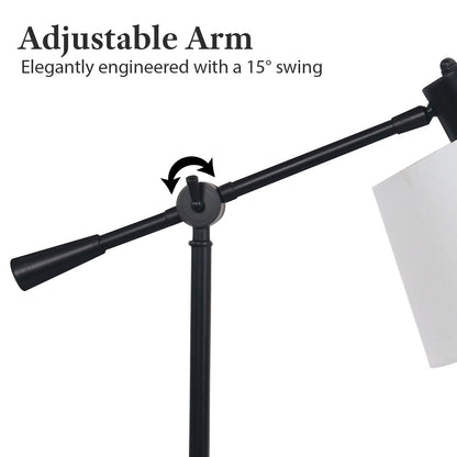 Sarantino Adjustable Metal Table Lamp In Black V240-LMP-MLM-4609