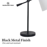 Sarantino Adjustable Metal Table Lamp In Black V240-LMP-MLM-4609