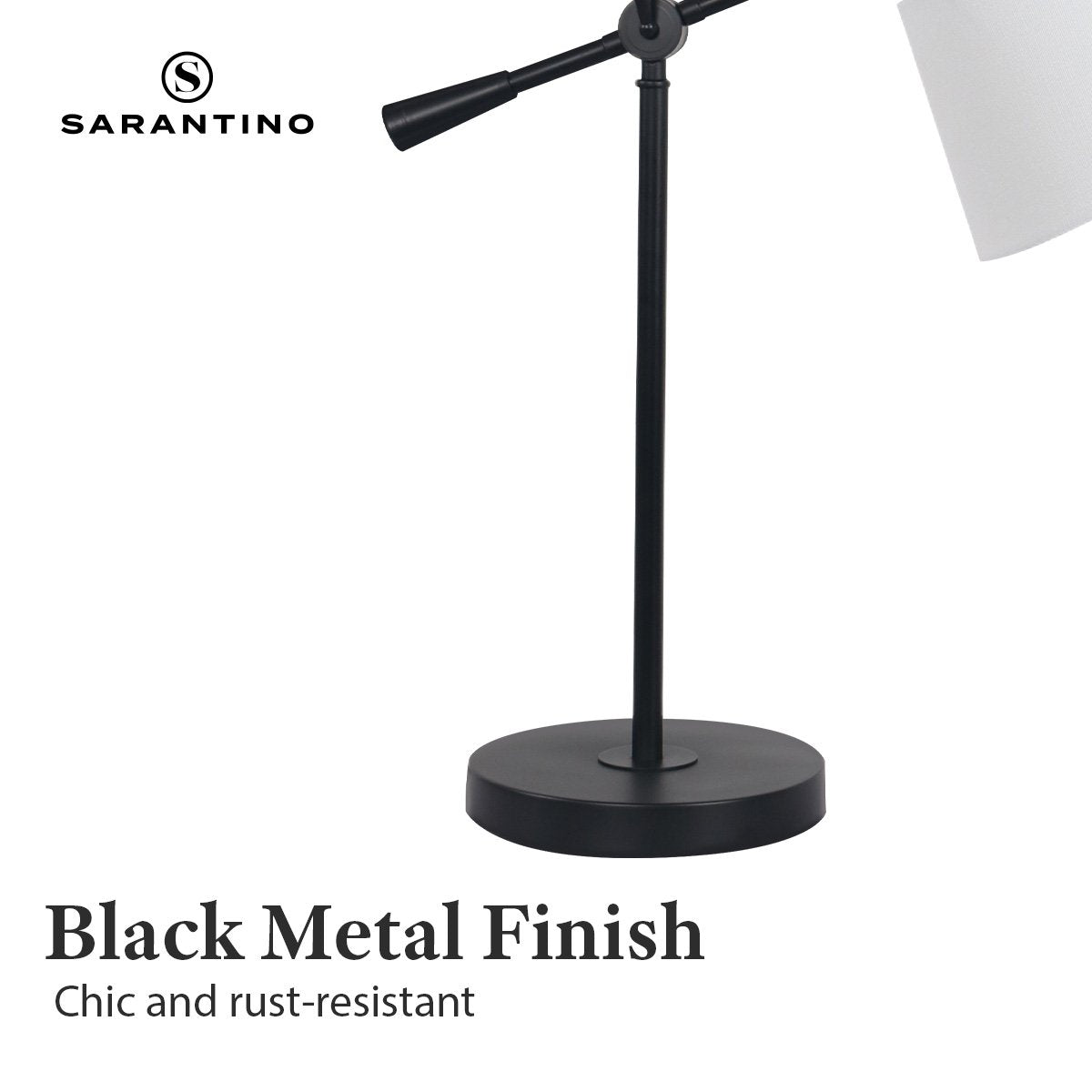 Sarantino Adjustable Metal Table Lamp In Black V240-LMP-MLM-4609