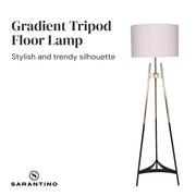 Sarantino Metal Tripod Electric Floor Lamp Gradient Finish V240-LMP-MLM-50019-02