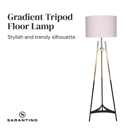 Sarantino Metal Tripod Electric Floor Lamp Gradient Finish V240-LMP-MLM-50019-02