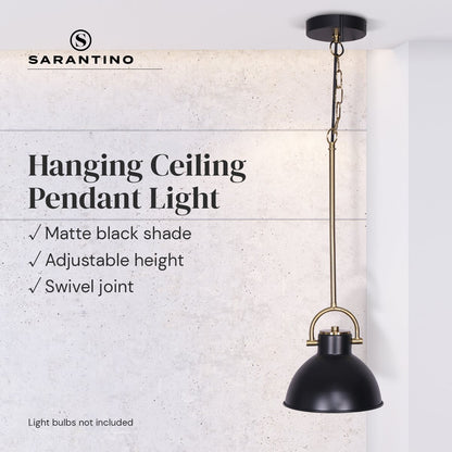 Sarantino Black and Gold Pendant Light V240-LMP-MLM-50216