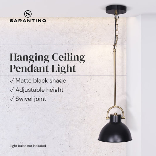 Sarantino Black and Gold Pendant Light V240-LMP-MLM-50216