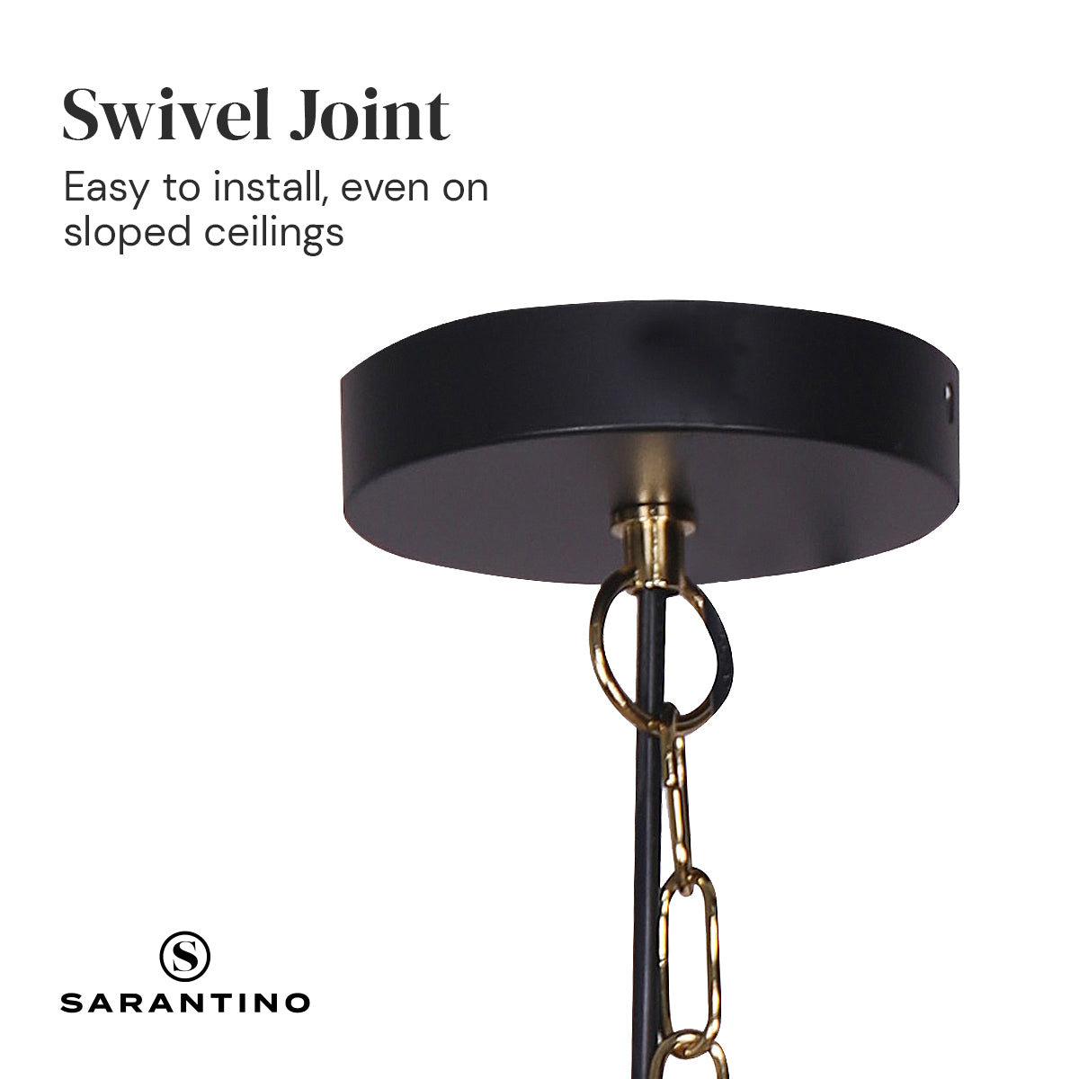 Sarantino Black and Gold Pendant Light V240-LMP-MLM-50216