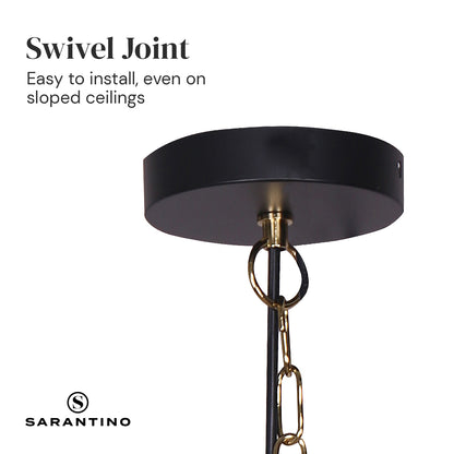 Sarantino Black and Gold Pendant Light V240-LMP-MLM-50216