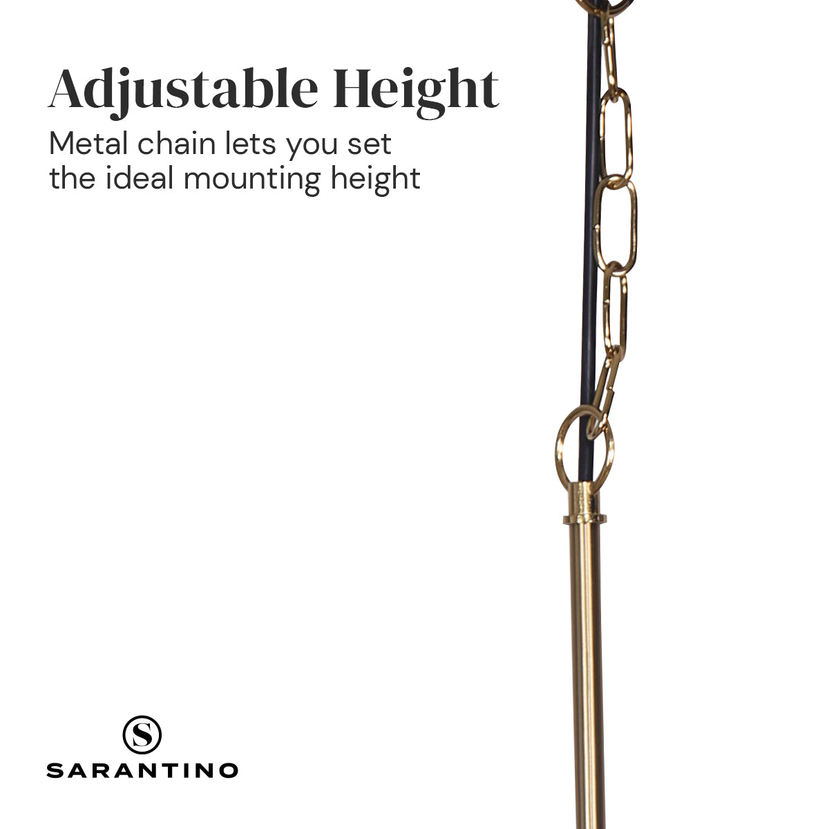 Sarantino Black and Gold Pendant Light V240-LMP-MLM-50216