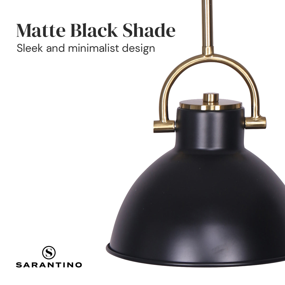 Sarantino Black and Gold Pendant Light V240-LMP-MLM-50216
