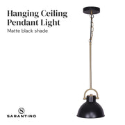 Sarantino Black and Gold Pendant Light V240-LMP-MLM-50216