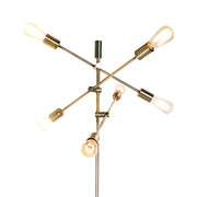 Sarantino 6-Light Metal Sputnik Floor Lamp V240-LMP-MLM-50224-03