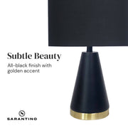 Sarantino Metal Table Lamp in Black and Gold V240-LMP-MLM-50230