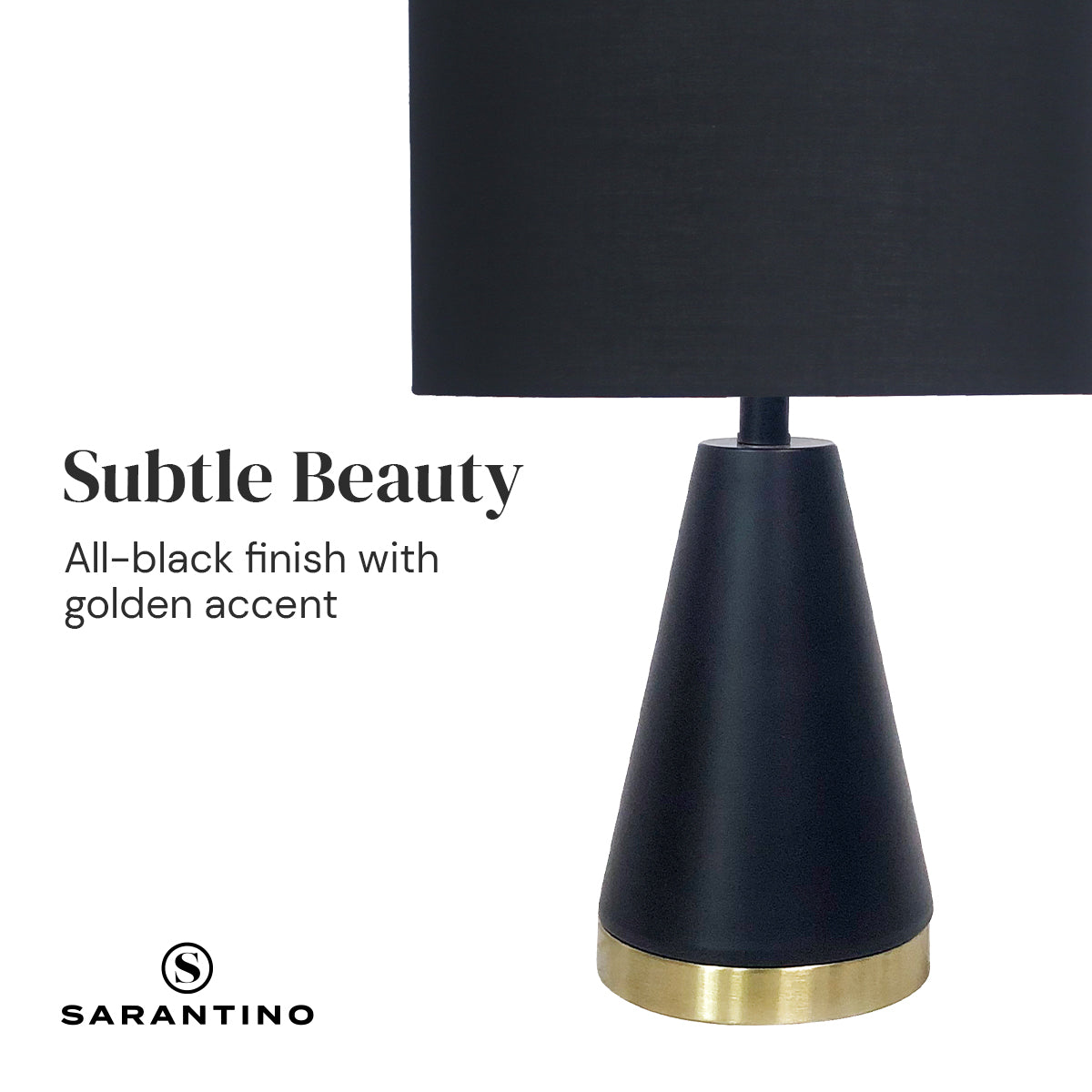 Sarantino Metal Table Lamp in Black and Gold V240-LMP-MLM-50230