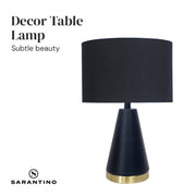 Sarantino Metal Table Lamp in Black and Gold V240-LMP-MLM-50230